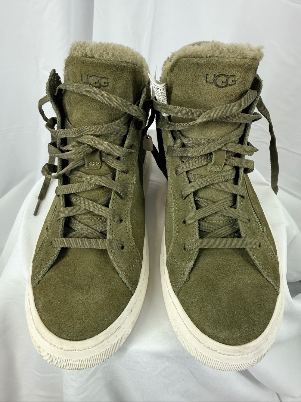 UGG Women's Olive Green Suede Lace-Up High-Top Boots
